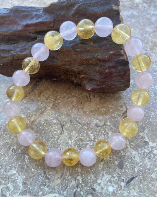 Rose Quartz & Citrine Bracelet