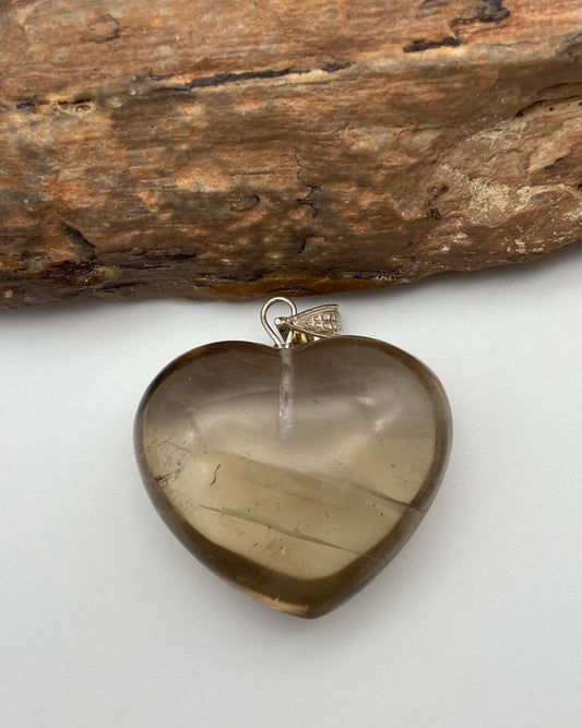 Smoky Quartz Heart Shaped Pendant