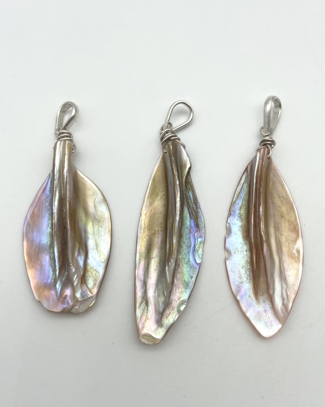 Abalone Shell Silver Pendants