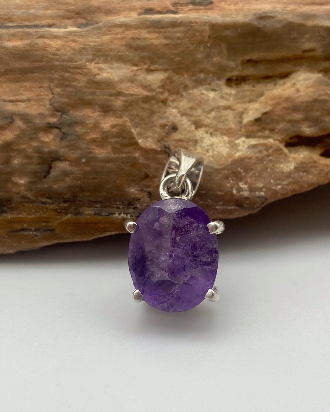 Amethyst Silver Pendant