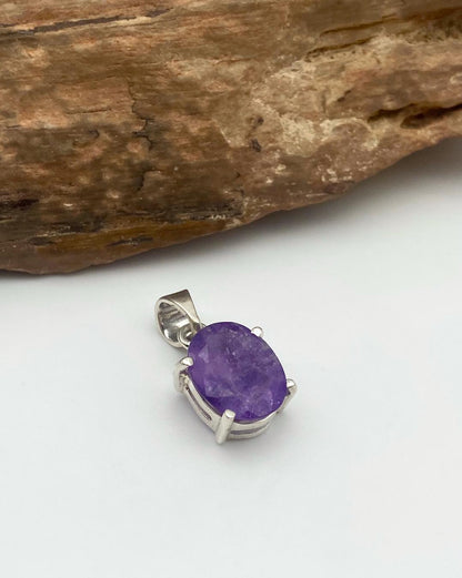 Amethyst Silver Pendant