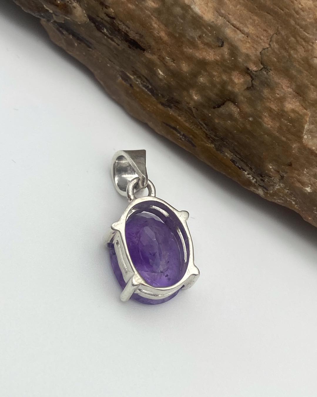 Amethyst Silver Pendant