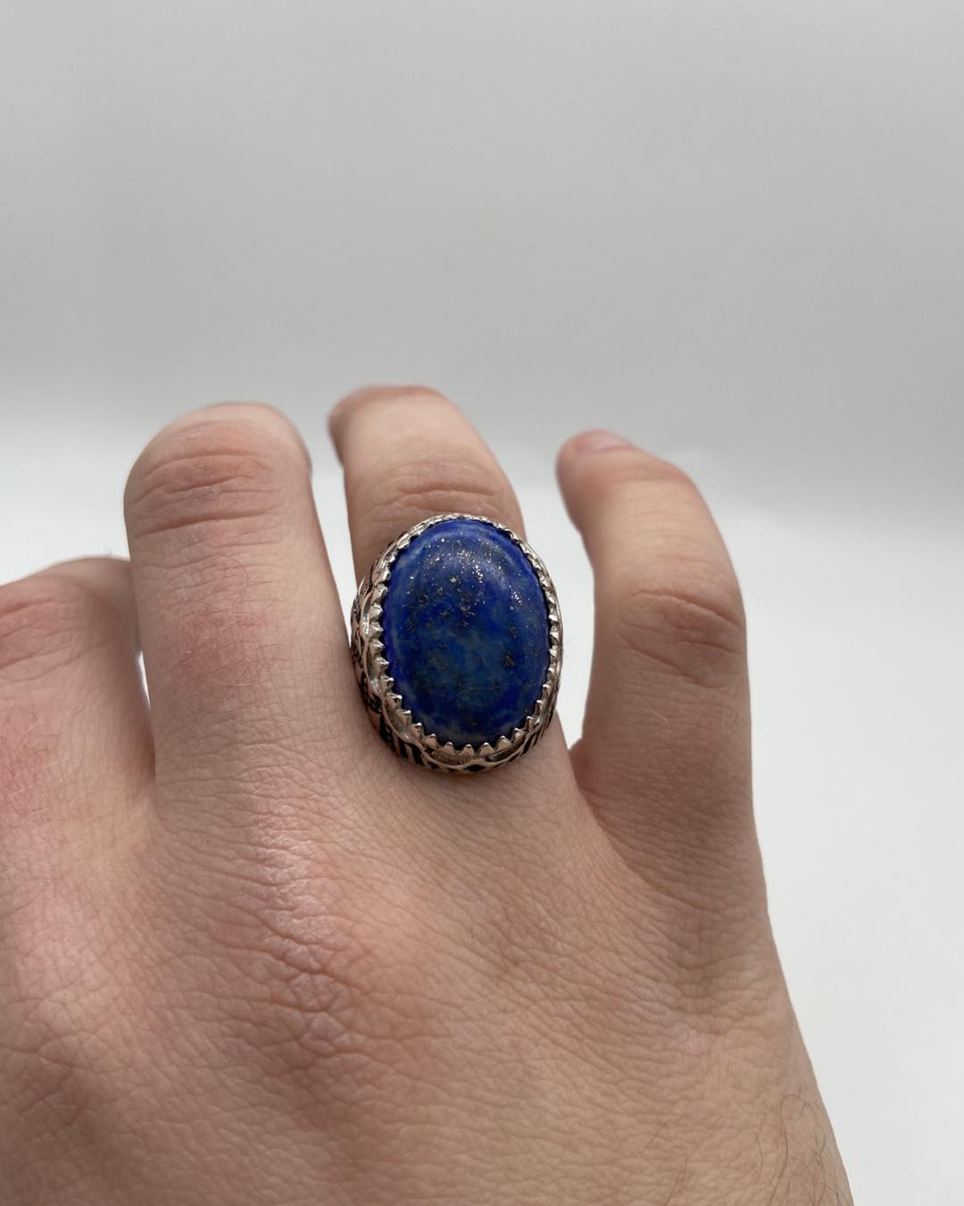 Lapis Lazuli Men Silver Ring