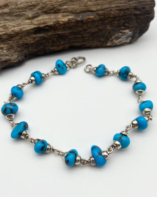 Egyptian Turquoise Silver Bracelet