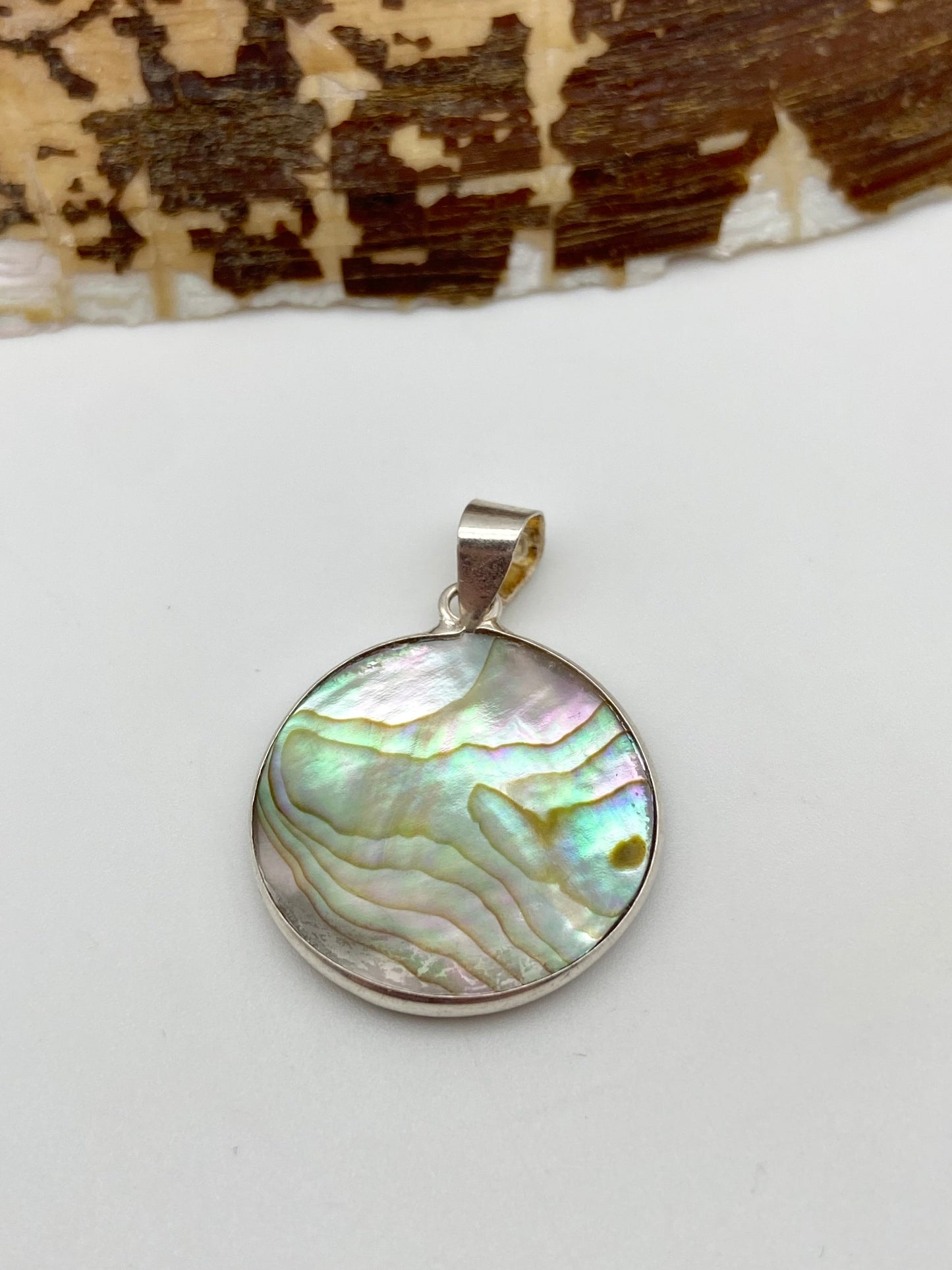 Abalone Shell Silver Pendants - Dokkana Gemstones