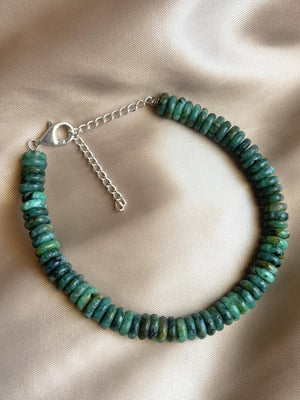 African Jasper Silver Bracelet - Dokkana Gemstones