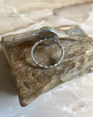 Amber Silver Ring - Dokkana Gemstones