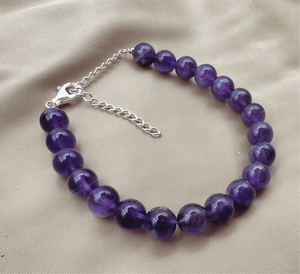 Amethyst High Grade Silver Bracelet - Dokkana Gemstones
