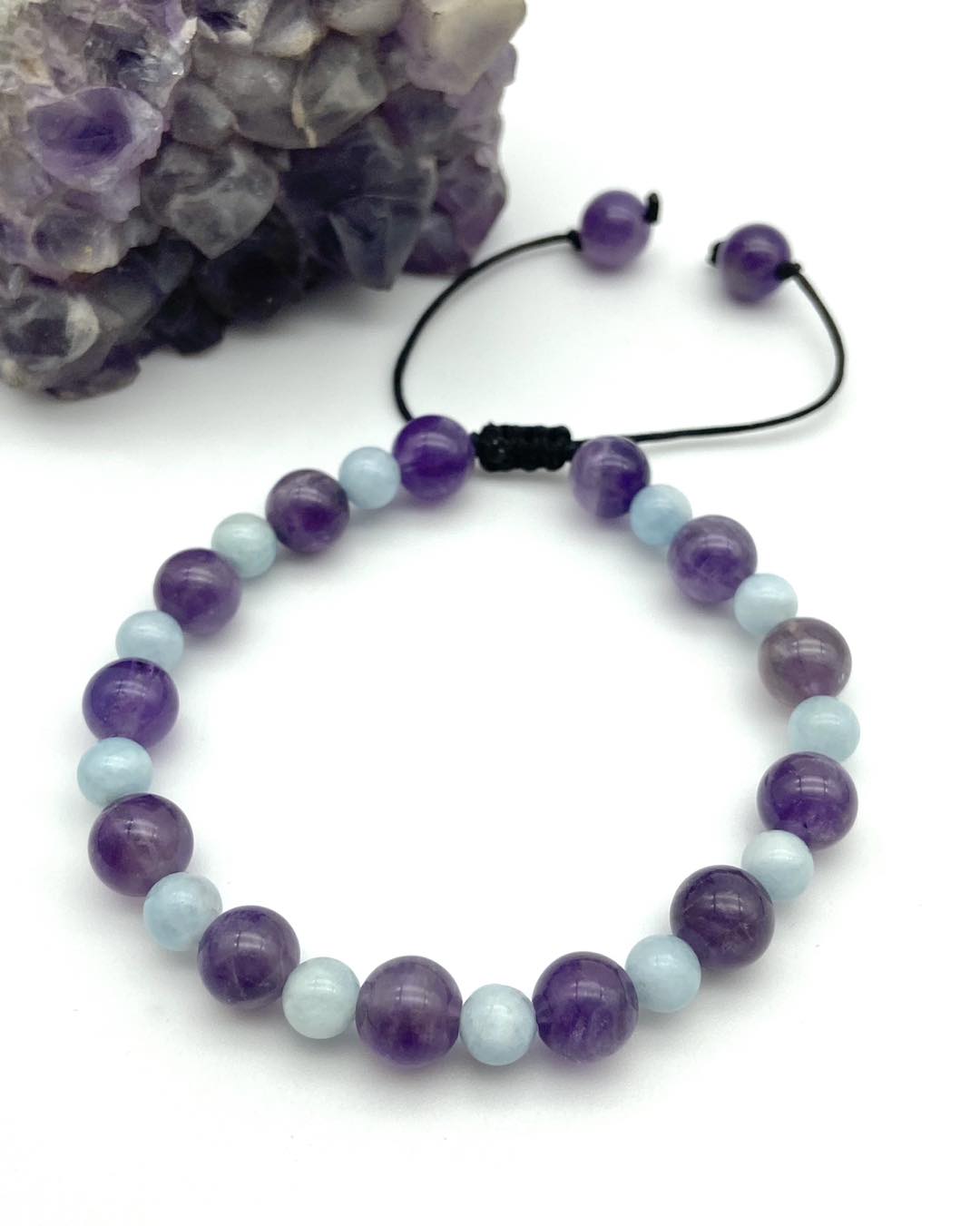 Aquamarine & Amethyst Bracelet - Dokkana Gemstones