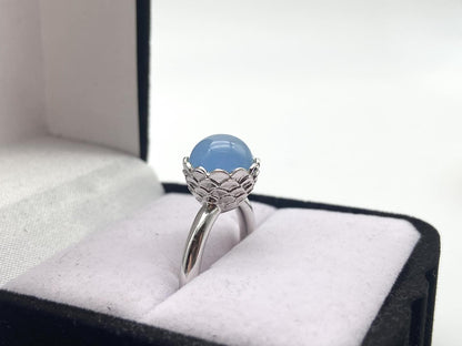 Aquamarine stone Silver Ring - Dokkana Gemstones