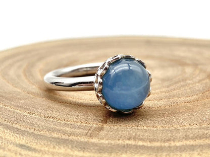 Aquamarine stone Silver Ring - Dokkana Gemstones