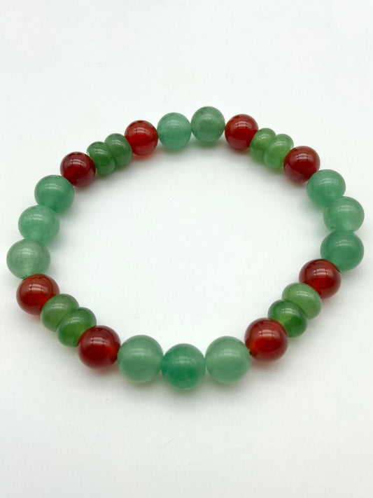 Aventurine & Carnelian Bracelet - Dokkana Gemstones