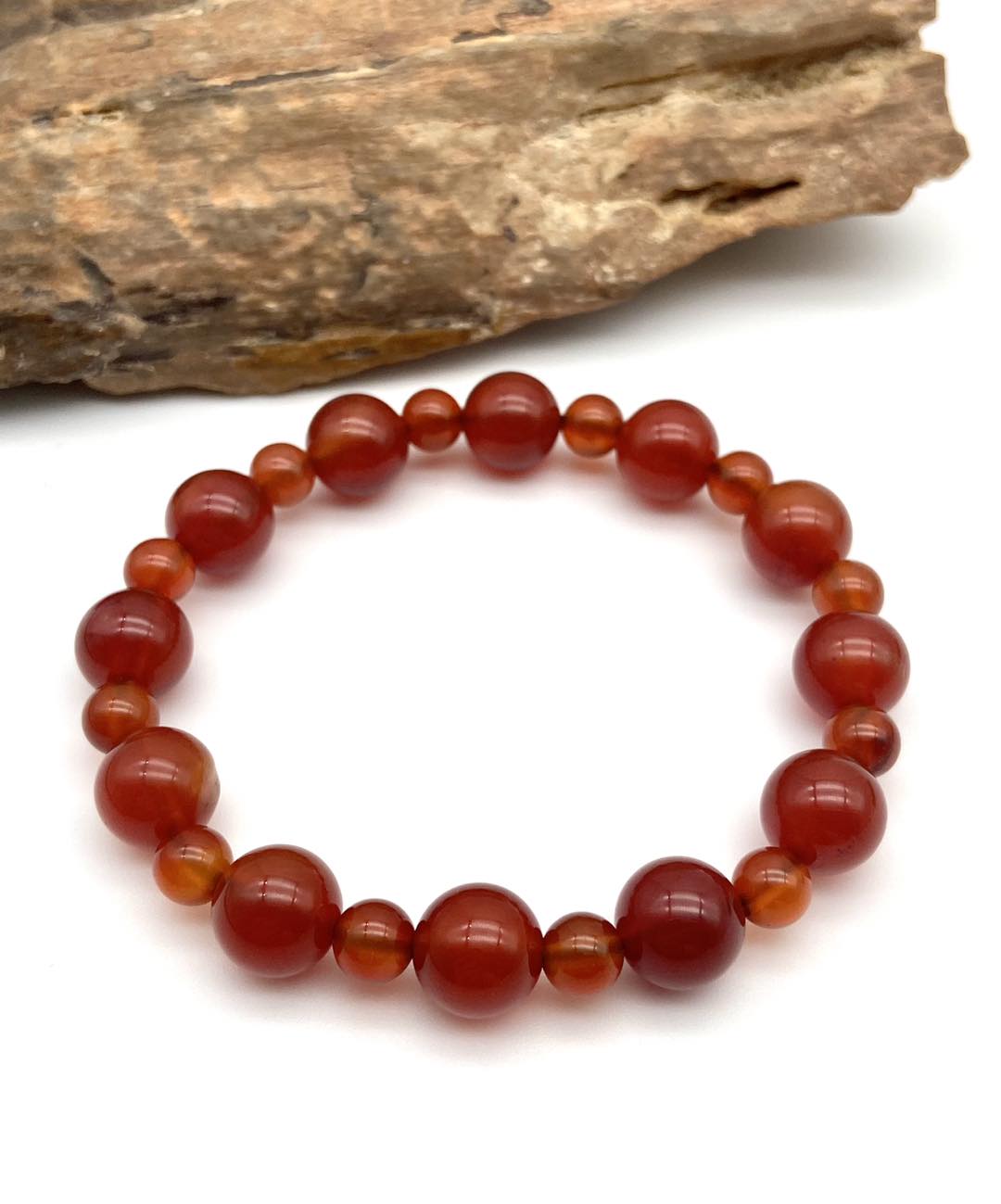 Carnelian bracelet two stone sizes - Dokkana Gemstones