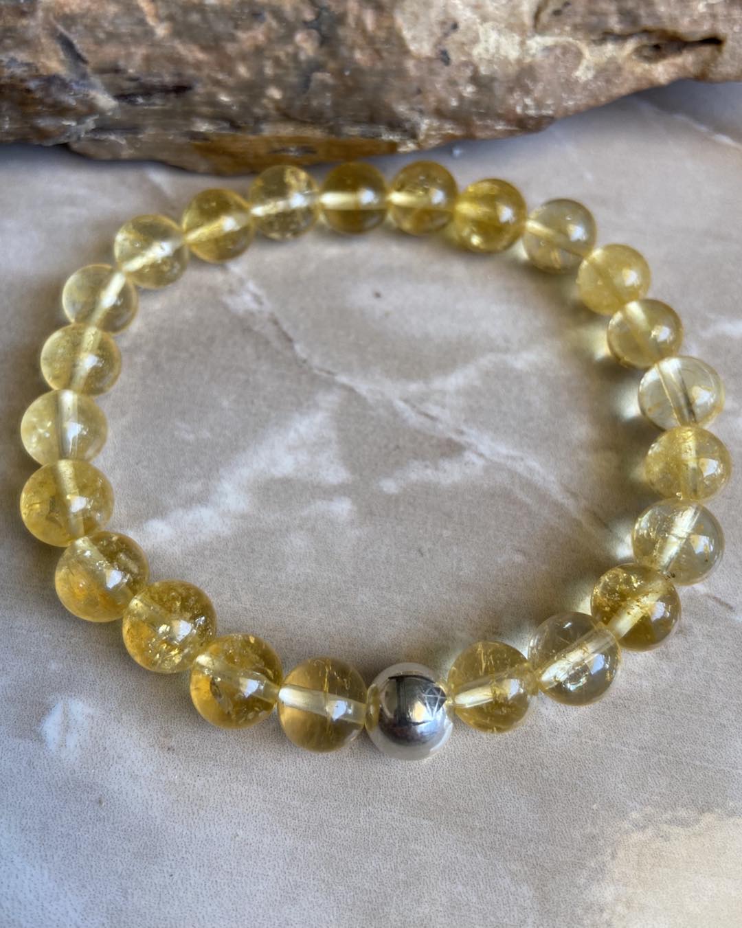 Citrine Bracelet With Silver - Dokkana Gemstones