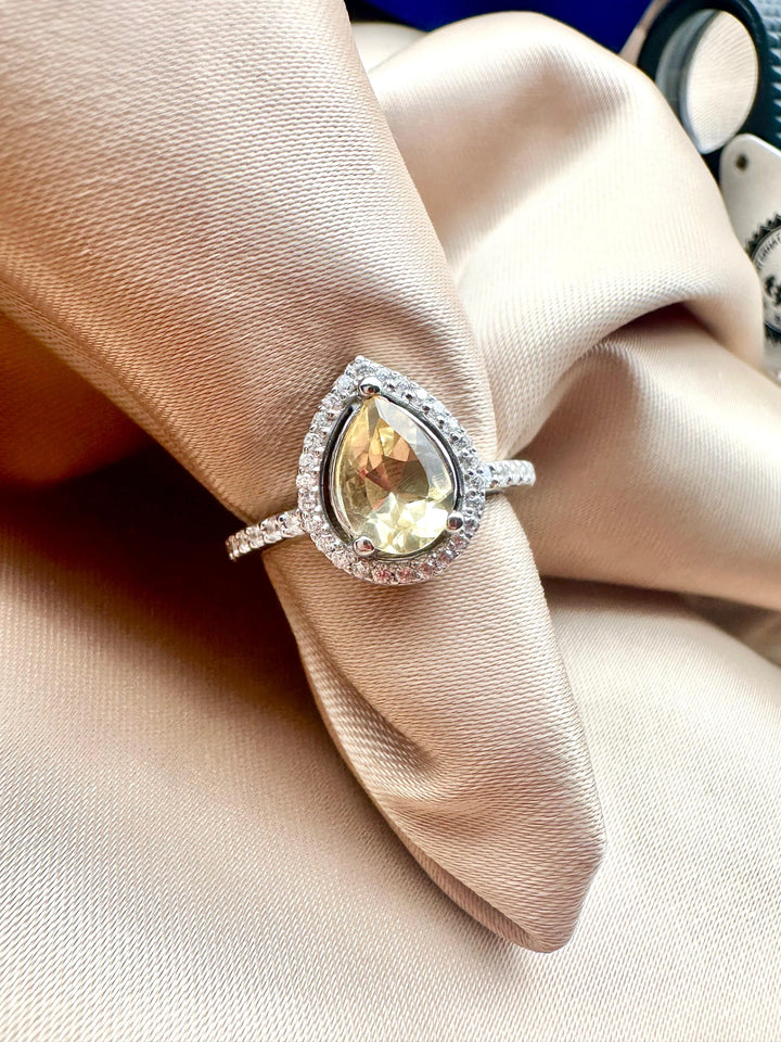 Citrine Silver Ring - IGI certified - Dokkana Gemstones
