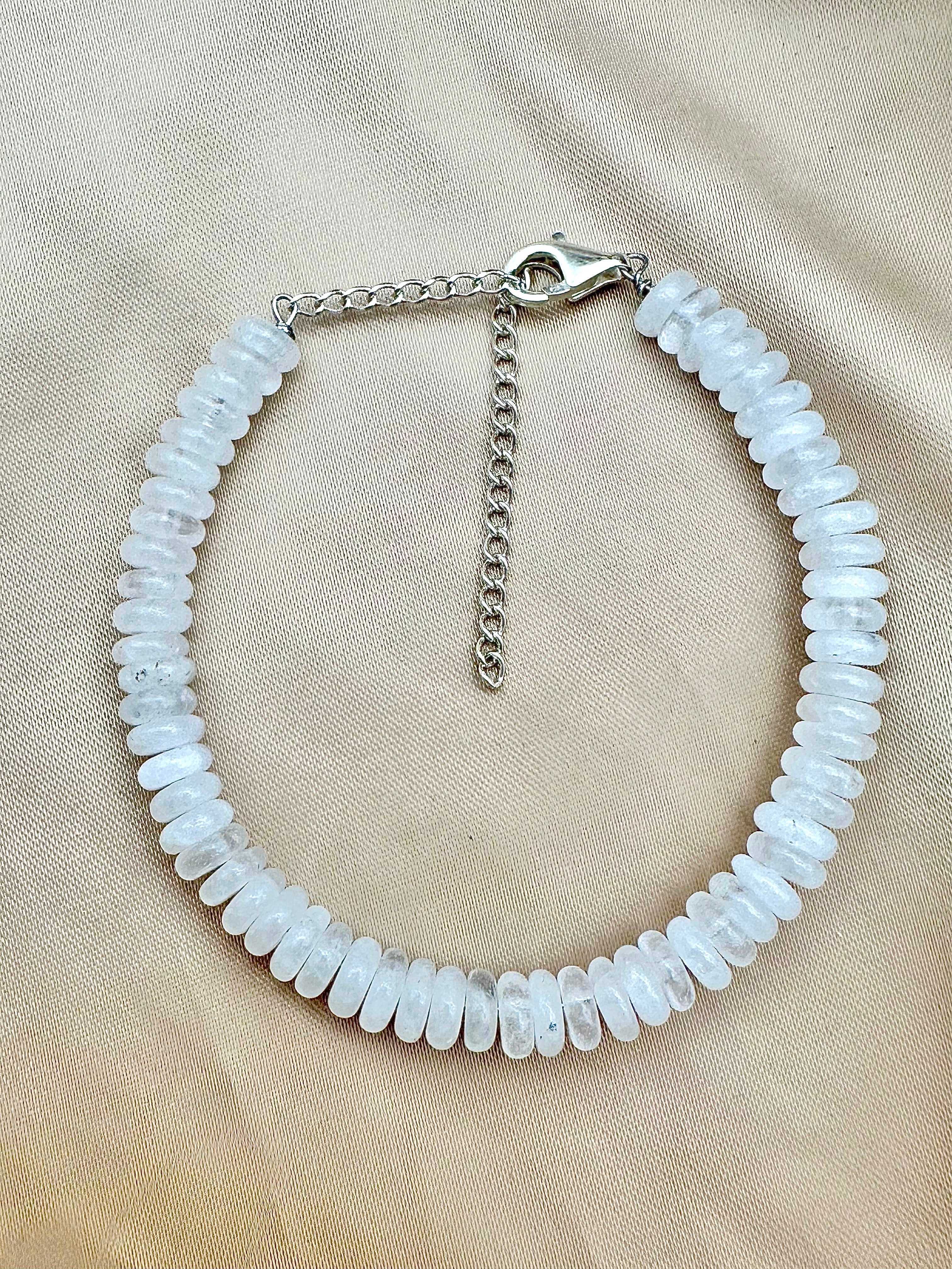 Clear Quartz Silver Bracelet - Dokkana Gemstones