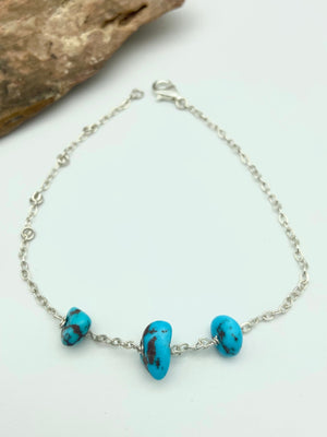 Egyptian Turquoise Silver Bracelet - Dokkana Gemstones