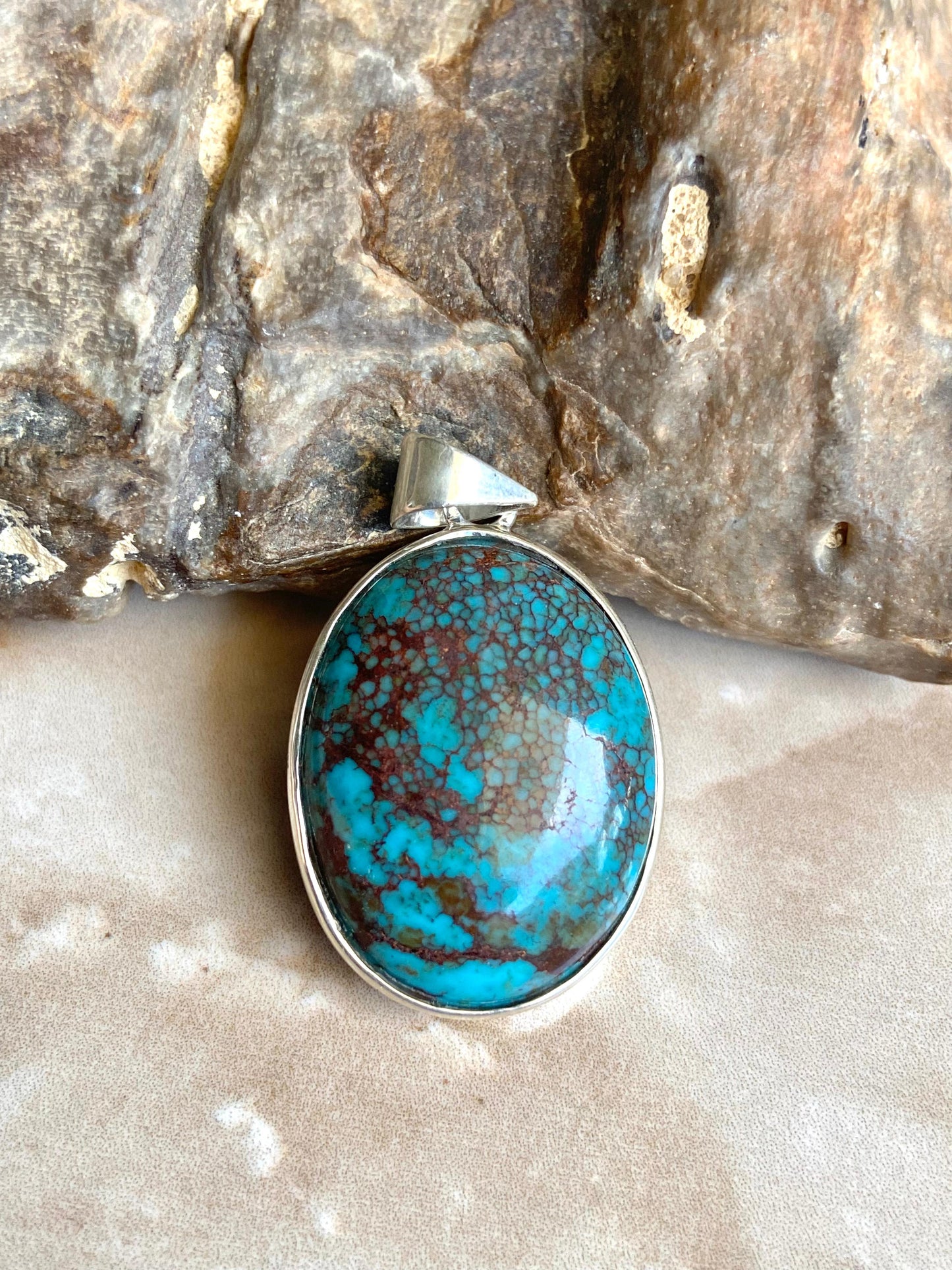 Egyptian Turquoise Silver Pendants - Dokkana Gemstones