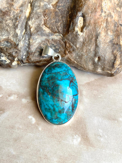 Egyptian Turquoise Silver Pendants - Dokkana Gemstones