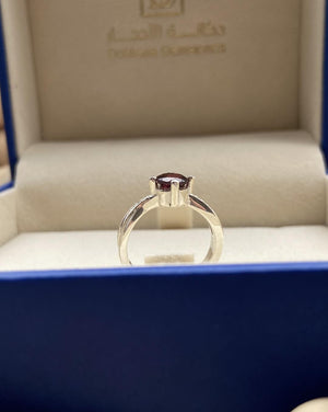 Garnet Silver Ring - IGI Certified - Dokkana Gemstones