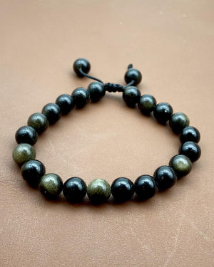 Golden Obsidian Free Size Bracelet - Dokkana Gemstones