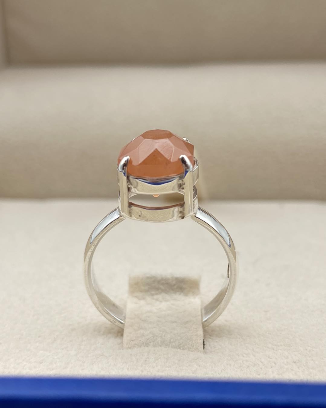 Hessonite Garnet Silver Ring - Dokkana Gemstones
