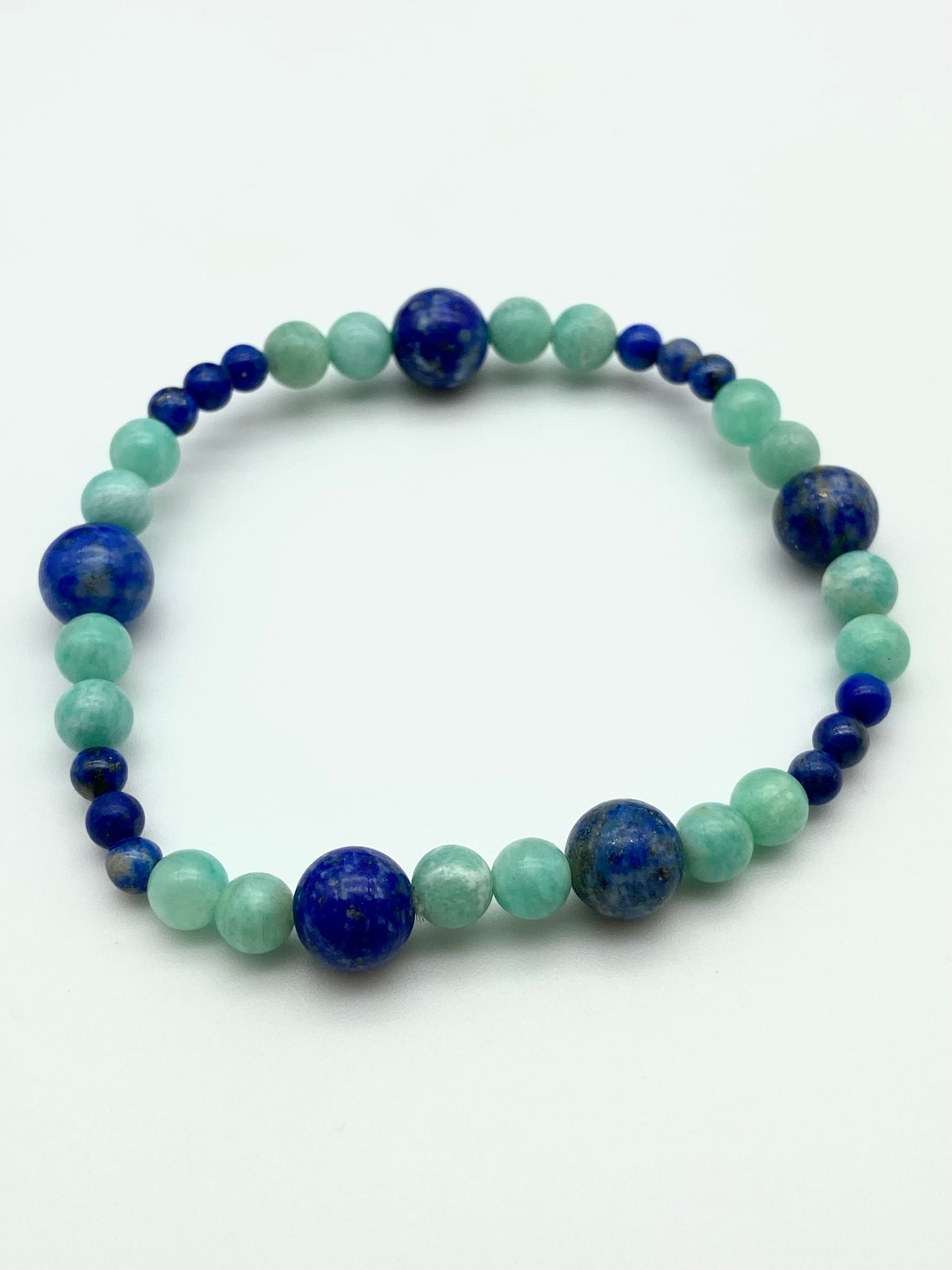 Lapis Lazuli & Amazonite Bracelet - Dokkana Gemstones