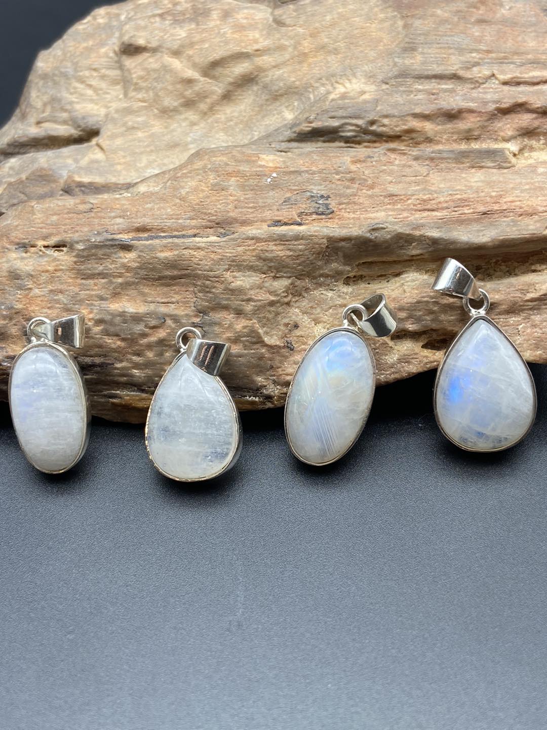 Moonstone Silver Pendants - Dokkana Gemstones