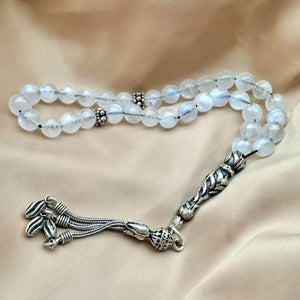 Moonstone Silver Rosary - Dokkana Gemstones