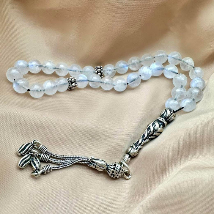 Moonstone Silver Rosary - Dokkana Gemstones