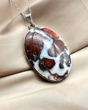 Moss Agate Silver Pendant - Dokkana Gemstones