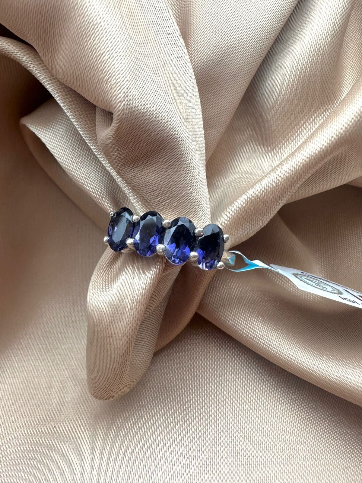 Natural Iolite stones - 4 Design - Silver Ring - Dokkana Gemstones