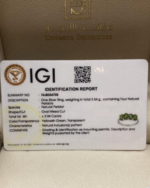 Natural Peridot stones - 4 Design - Silver Ring - Dokkana Gemstones