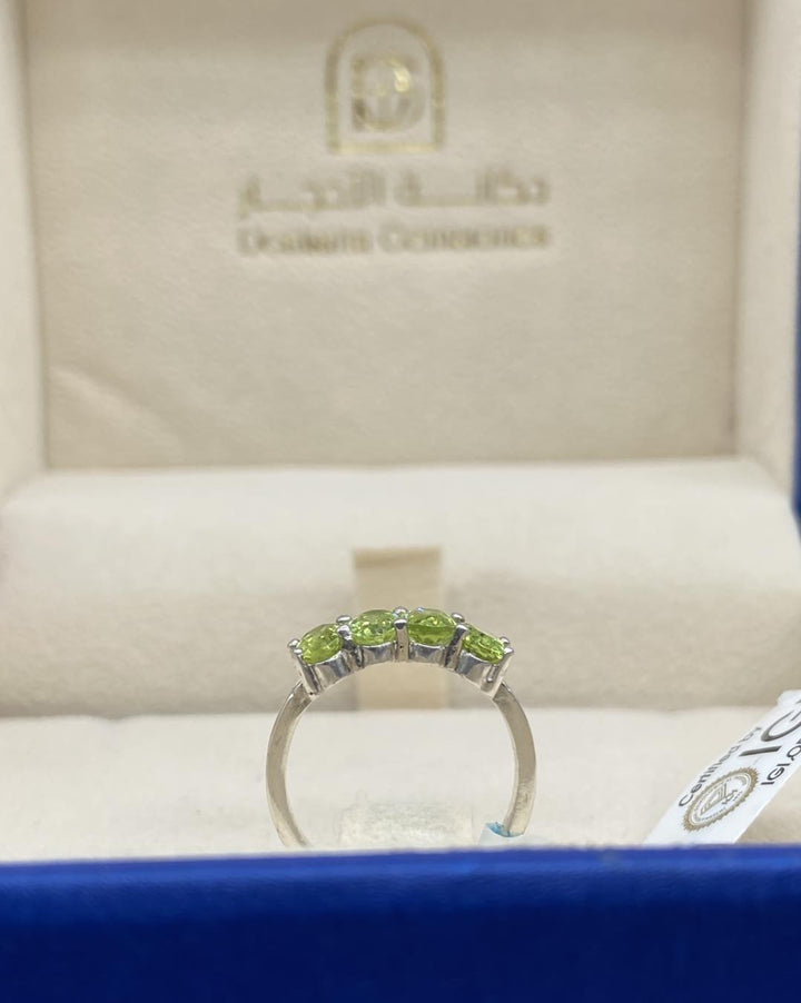 Natural Peridot stones - 4 Design - Silver Ring - Dokkana Gemstones