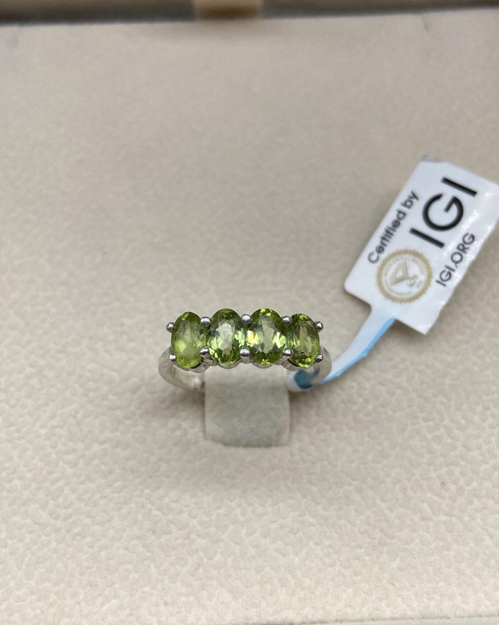 Natural Peridot stones - 4 Design - Silver Ring - Dokkana Gemstones