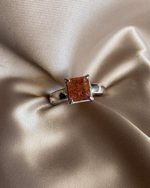 Natural Sunstone Ring - Silver 925 - Dokkana Gemstones