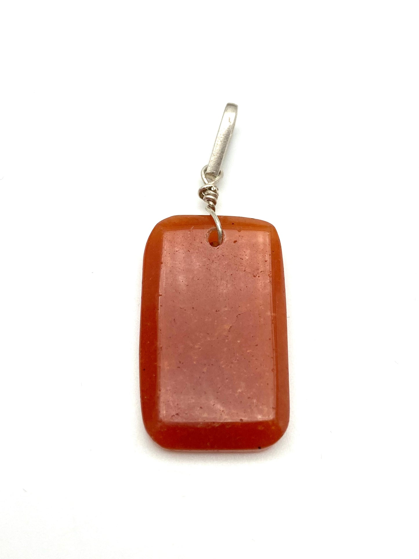 Orange Aventurine Silver Pendants - Dokkana Gemstones