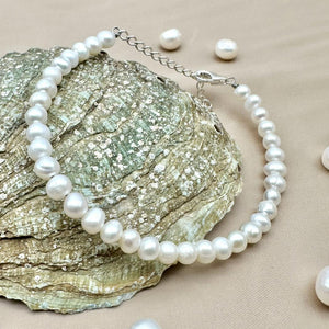 Pearl Silver Bracelet - Dokkana Gemstones