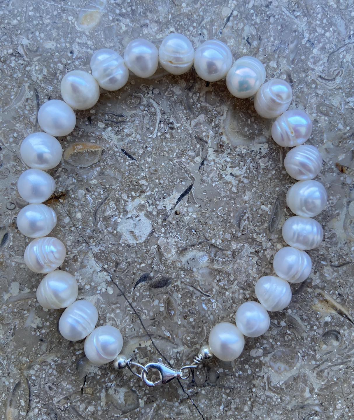 Pearl Silver Bracelet - Dokkana Gemstones