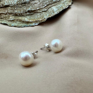 Pearl Silver Earrings - Dokkana Gemstones