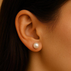 Pearl Silver Earrings - Dokkana Gemstones