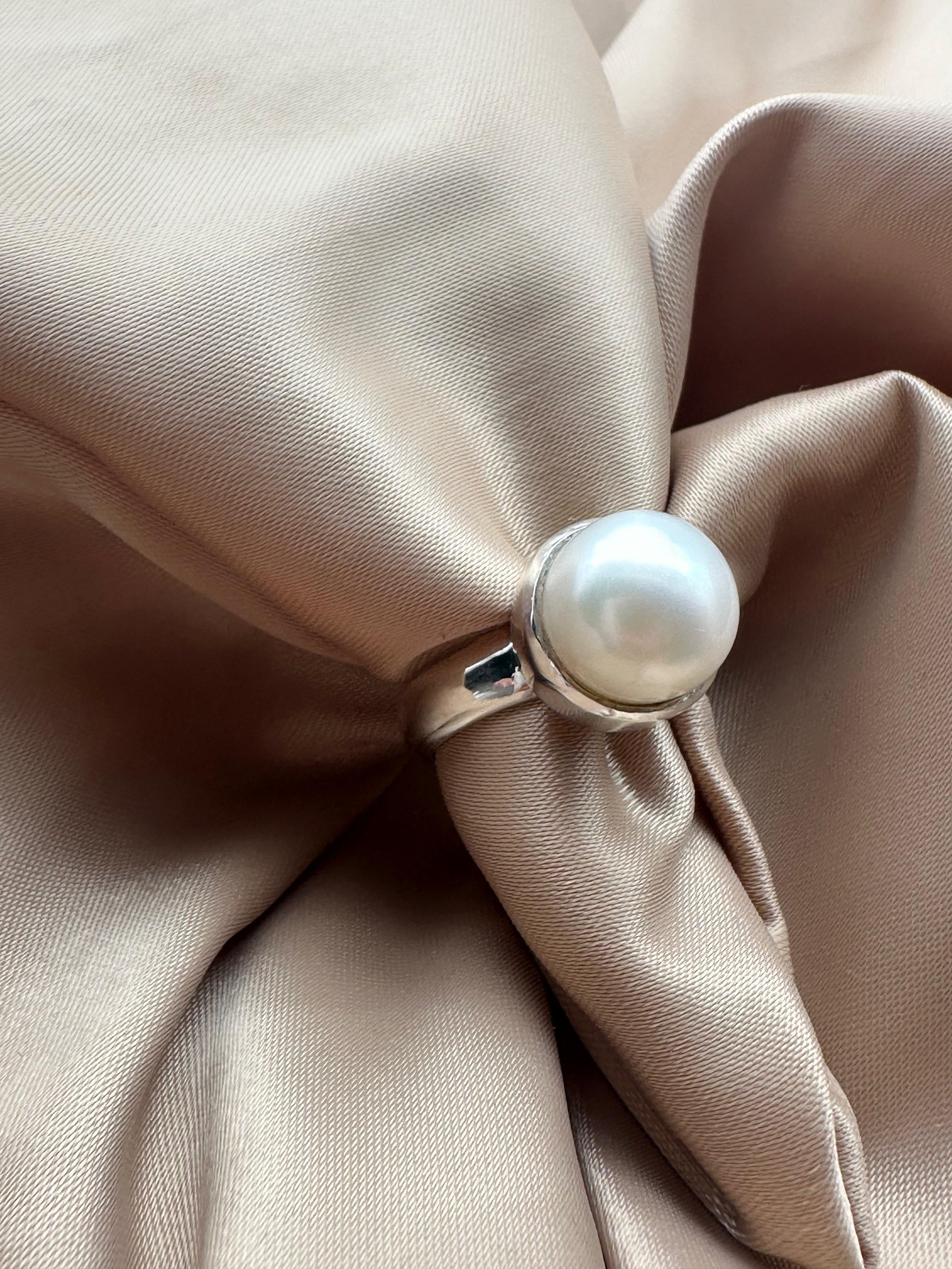Pearl Silver Ring - Dokkana Gemstones