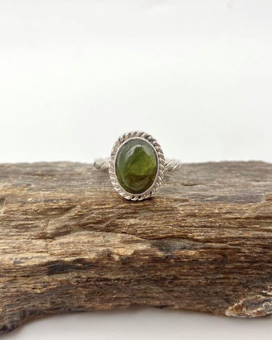 Peridot Silver Ring - Dokkana Gemstones