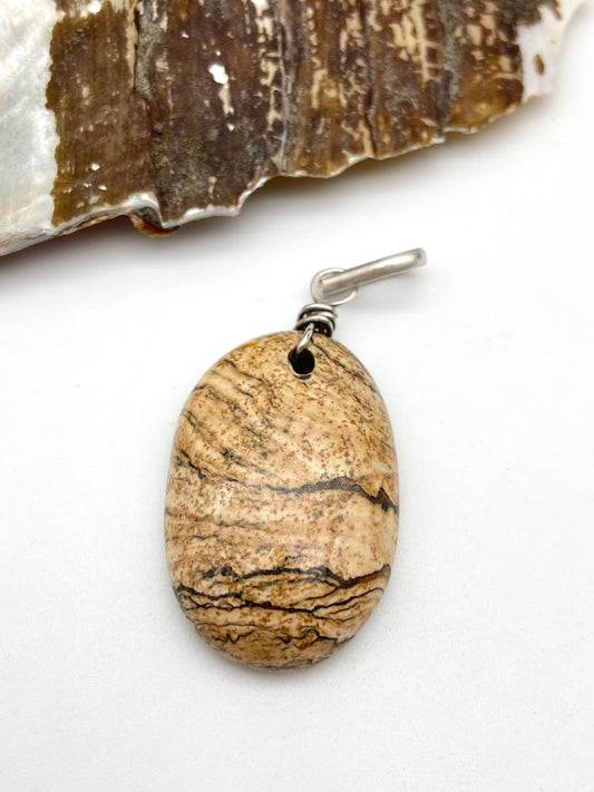 Picture Jasper Silver Pendant - Dokkana Gemstones