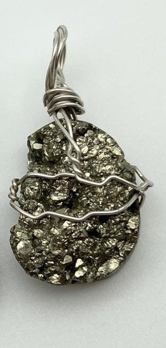 Pyrite Raw Silver Pendants - Dokkana Gemstones