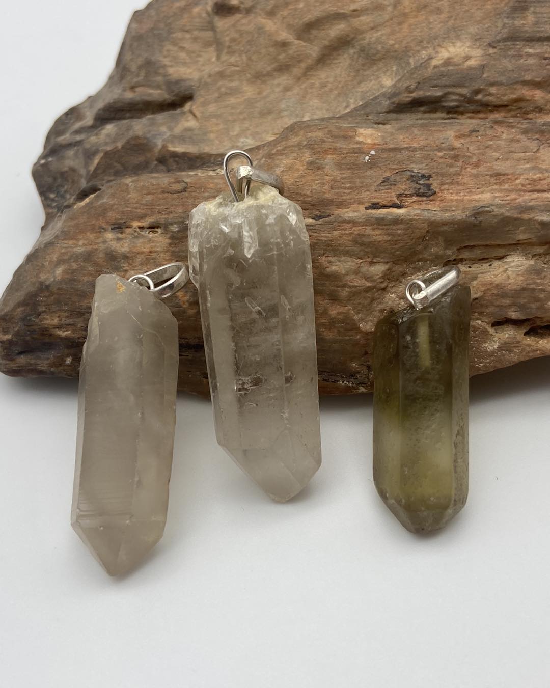 Smoky Quartz Raw Pendants - Dokkana Gemstones