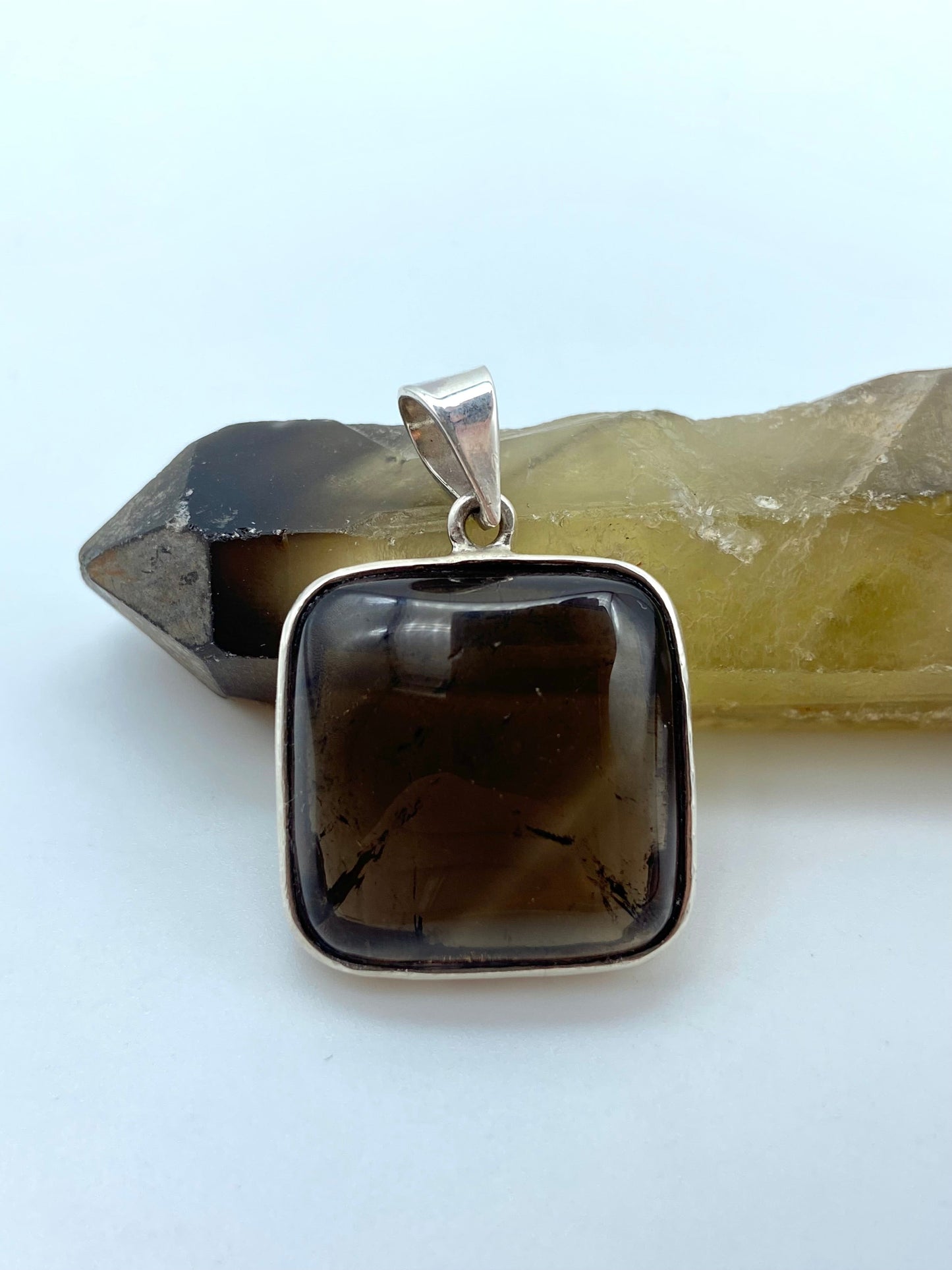 Smoky Quartz Silver Pendant - Dokkana Gemstones