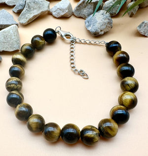Tiger's Eye Silver Bracelet - Dokkana Gemstones
