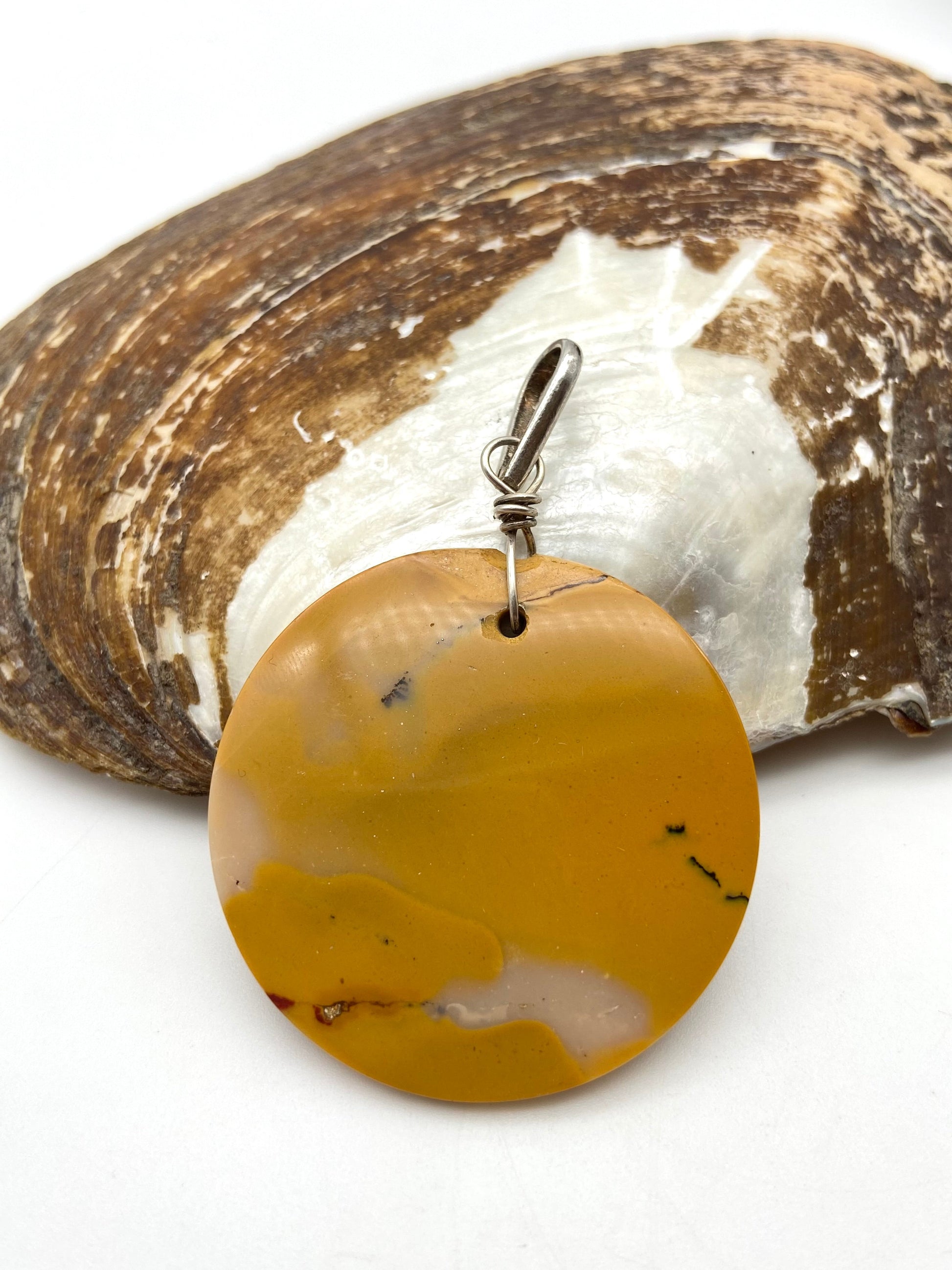 Yellow Jasper Silver Pendant - Dokkana Gemstones